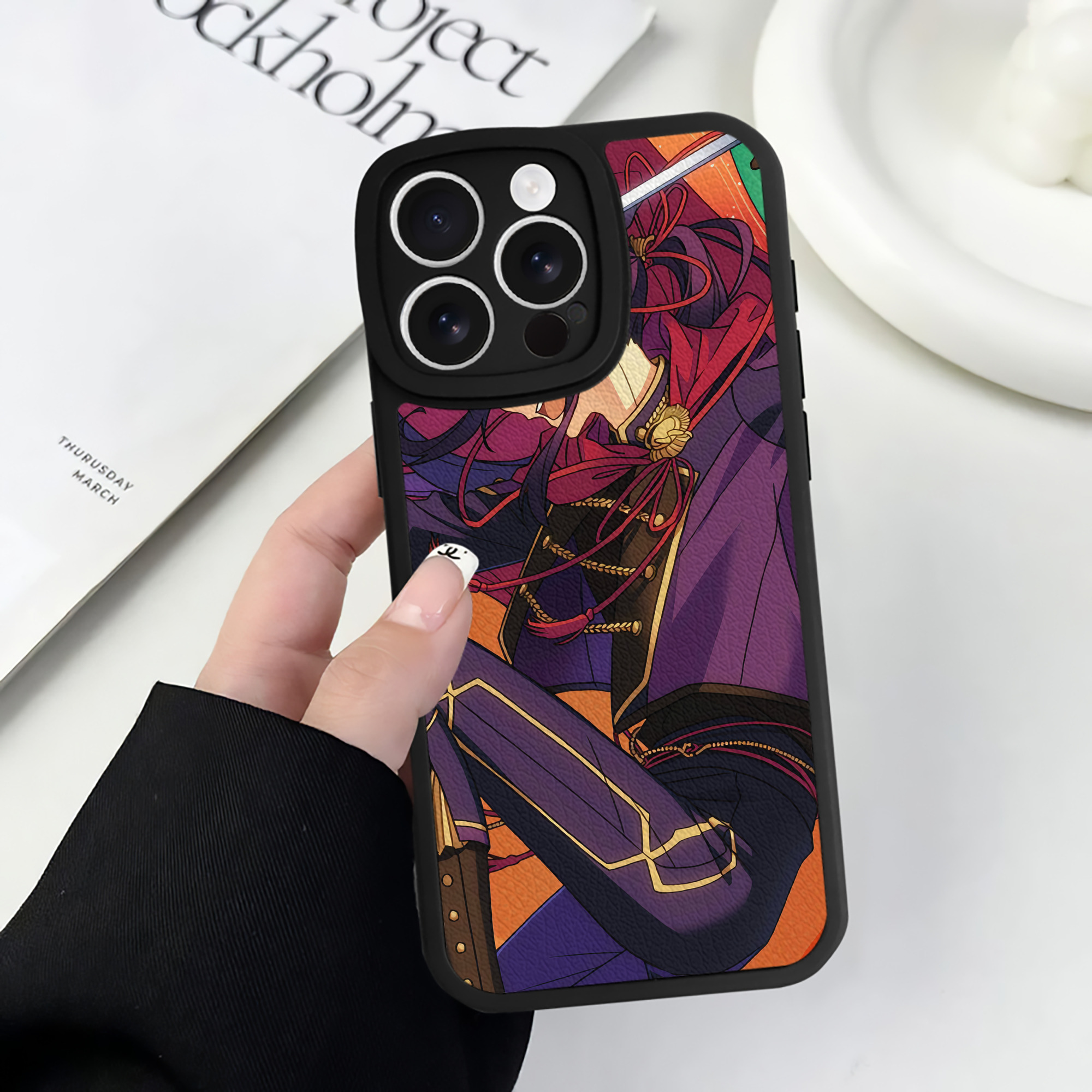 （画像用） あんさんぶるスターズ! Ensemble Stars 【iPhone 16シリーズ対応】シリコンスマホケース（レザー調） 材質：シリコン